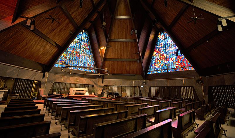 inside the chapel of mercy