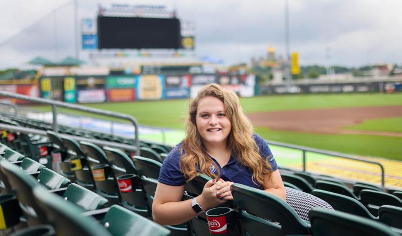 Katelyn Kral at the Principal Park Iowa Cubs Ballpark